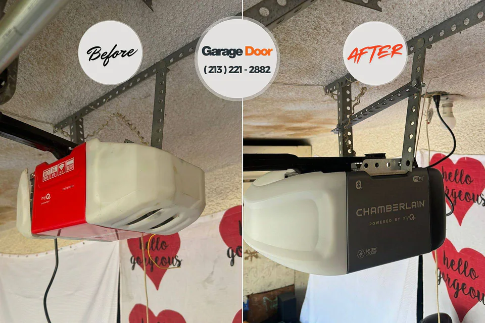 Before and after: garage door repair Canby, MN